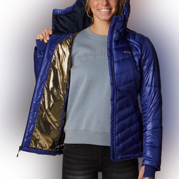 Columbia Women’s Joy Peak™ Hooded Jacket⎢DarkBlue⎢Small - Picture 6 of 8